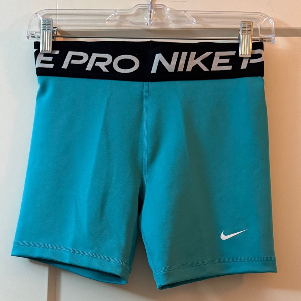Nike Women's Pro Teal Athletic Shorts